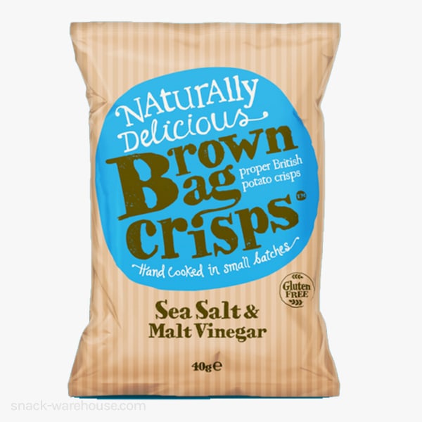 Brown Bag Sea Salt & Malt Vinegar Crisps 40g