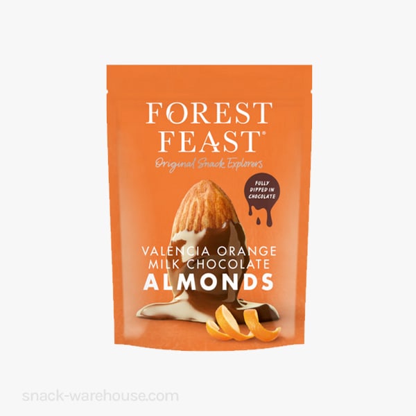 Forest Feast Valencia Orange Milk Chocolate Almonds 40g