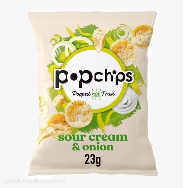 Popchips Sour Cream & Onion Popped Potato Snack 23g