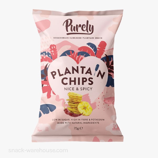 Purely Plantain Chips Nice & Spicy 28g