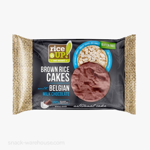 RiceUP! Brown Rice Cakes with Belgian Milk Chocolate 30g