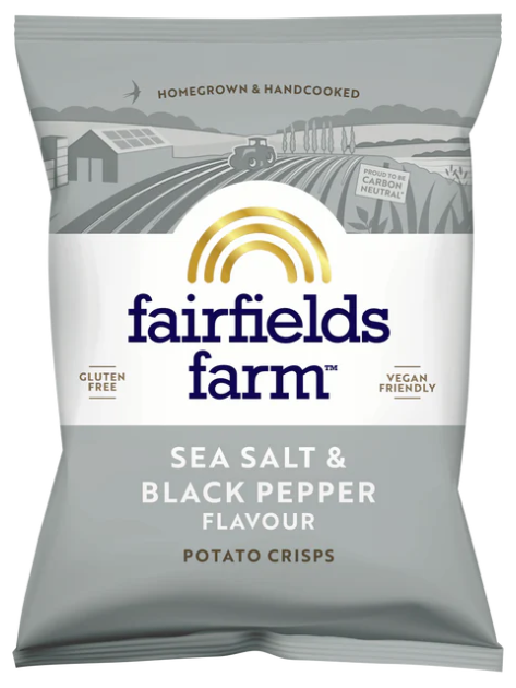 Fairfields Farm Sea Salt & Black Pepper Crisps 40g