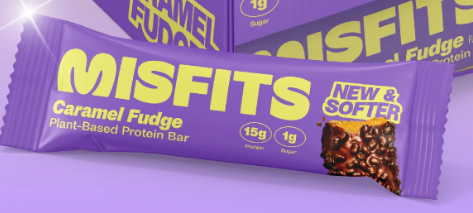 Misfits Caramel Fudge Protein Bar 50g