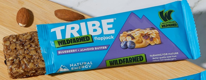 TRIBE x Wildfarmed Flapjack Blueberry & Almond Butter Bar 50g