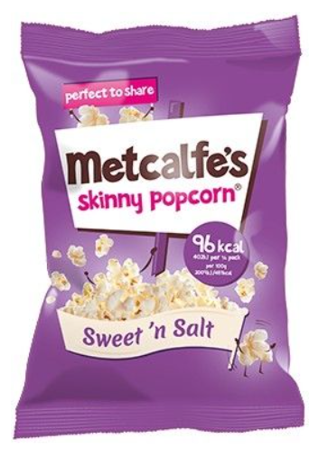 Metcalfe's Skinny Popcorn Sweet 'n Salt 20g