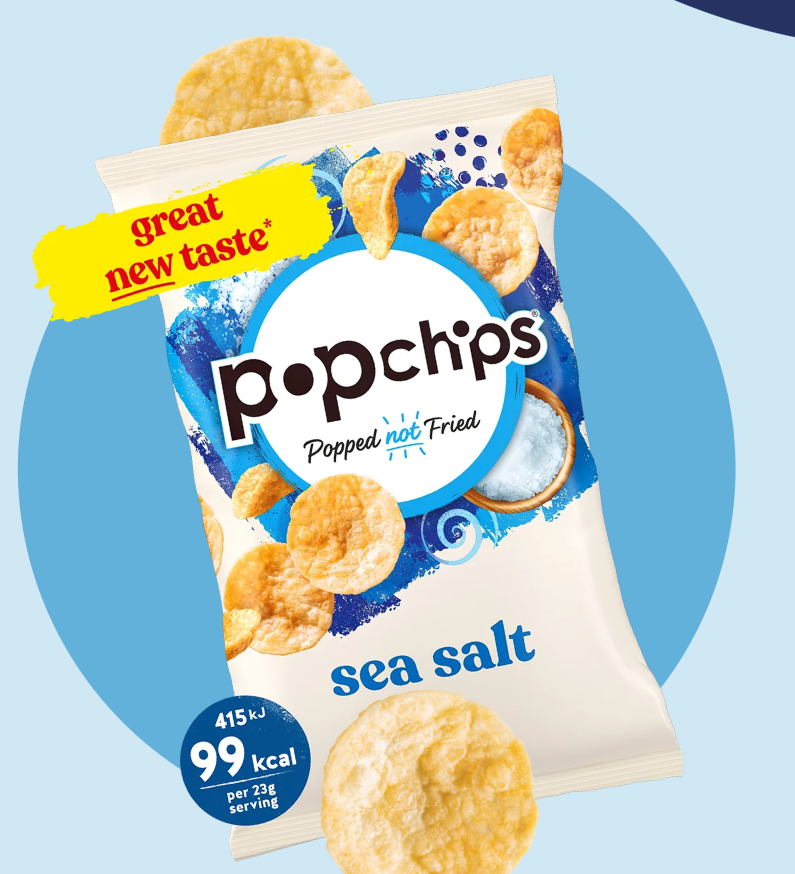 Popchips Sea Salt Popped Potato Snack 23g