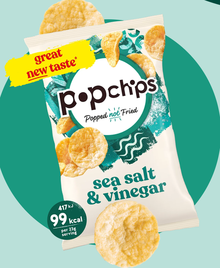 Popchips Sea Salt & Vinegar Popped Potato Snack 23g