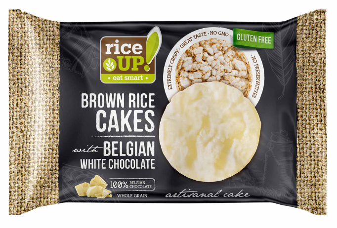 RiceUP! Brown Rice Cakes with Belgian White Chocolate 30g