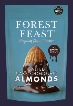 Forest Feast Salted Dark Chocolate Almonds 40g