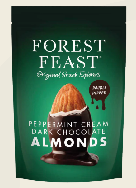 Forest Feast Peppermint Cream Dark Chocolate Almonds 40g