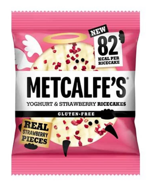 Metcalfe's Yogurt & Strawberry Rice Cakes 34g