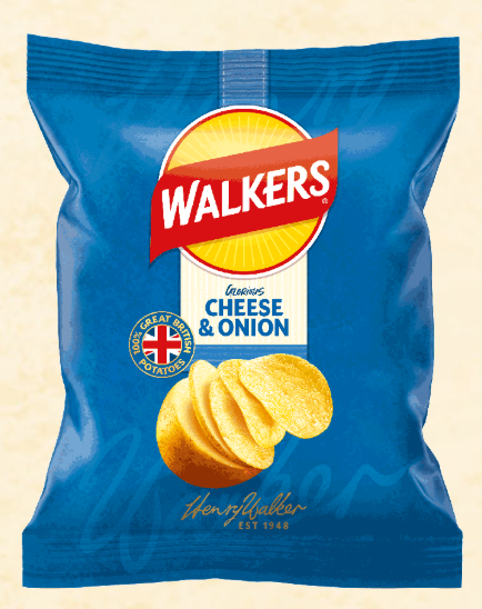 Walkers Cheese & Onion Crisps 25g