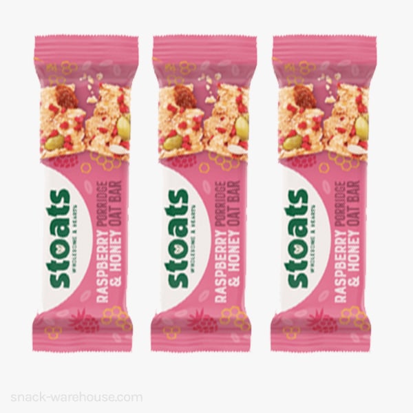 Stoats Raspberry & Honey Porridge Oat Bar 42g